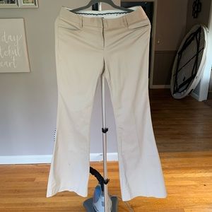Express khaki flare pants
